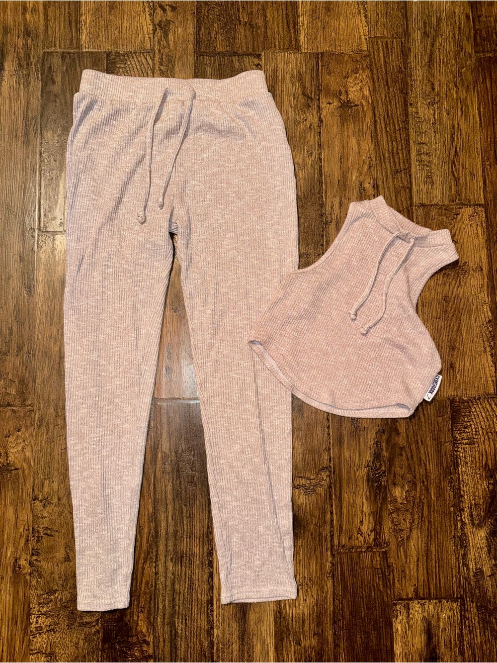 Gymshark Ribbed Sweatpants & Tank Set Size XS